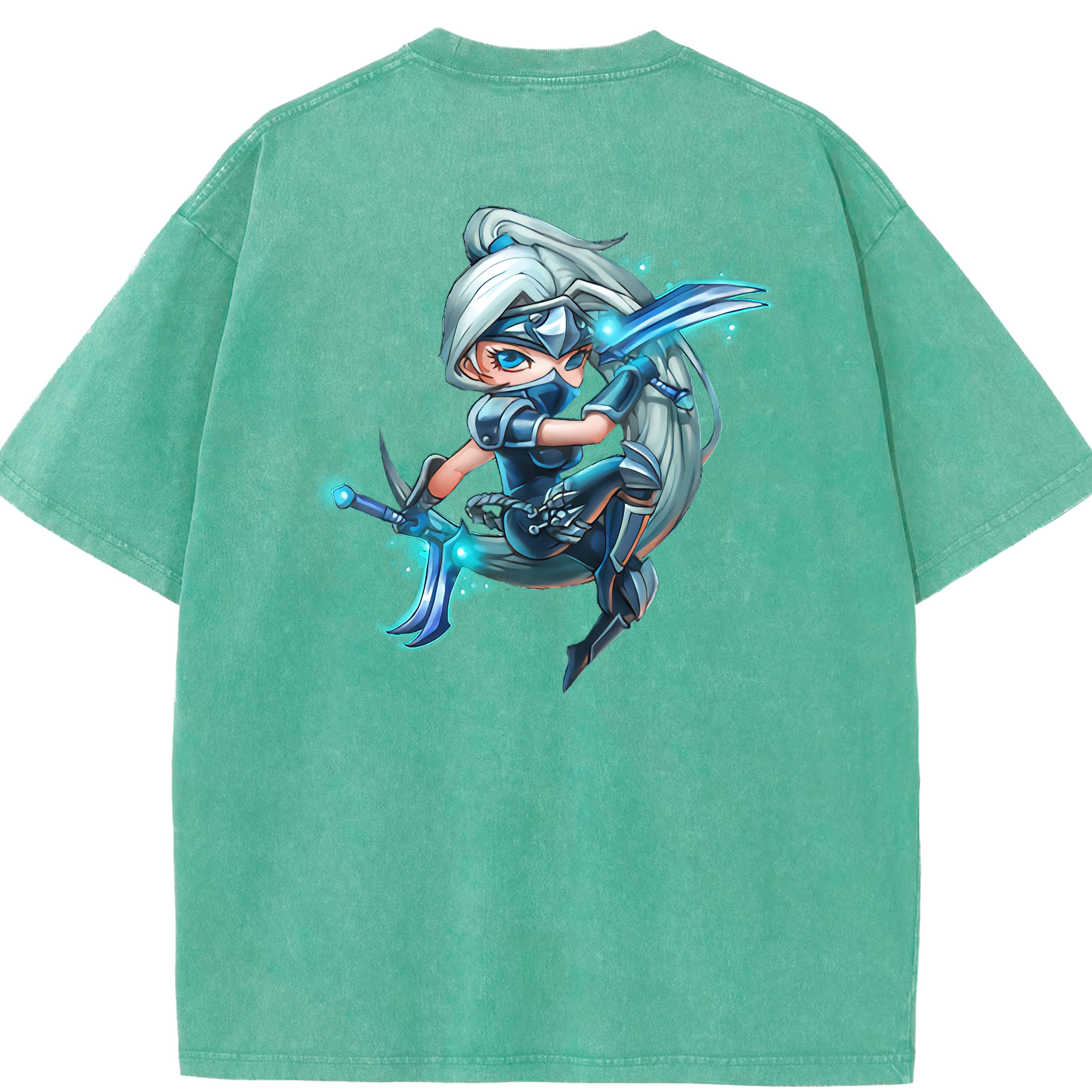 リーグ・オブ・レジェンド League of Legends LOL 綿100% ヴィンテージ風 半袖Tシャツ（背面プリント）